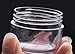 Pack of 12 3ml/5ml/10ml/15ml/20ml Empty Refillable Travel Transparent Plastic Jar Pot with Black Screw Cap Round Shape Makeup Face Cream Lip Balm Eye Shadow Storage Box Cosmetic Sample Containers (20g)