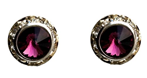 Irish Dance Diamond Dot Button Earrings Sparkling Rhinestone Stud