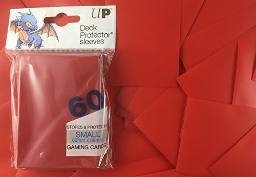 Sleeves Ultra Pro - Small Trading Card Deck Protectors - Card Yugioh Size 60 per pack (RED)