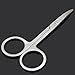 New Stainless Steel Facial Eyebrow Nose Hair Curved Tip Makeup Trimming Scissor