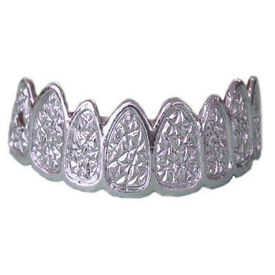 Preisvergleich Produktbild PARTY DISCOUNT Zähne ´Grillz Platinum` inkl. Zahnkleber