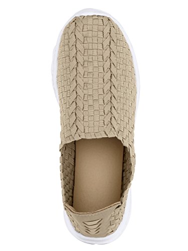 Damen Slipper aus geflochtenem Textilmaterial by Priority - 5