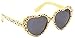 Baby Toddler Sunny Yellow Heart Sunglasses with Soft Durable Plastic Frame and Black Smoked Lenses Providing Full UV 100% Protection Ideal for 0 to 3 Years