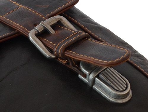 Gusti Leder studio „Geoffrey“ Laptoptasche 15,4 “ Collegetasche Unitasche Businesstasche Dokumententasche Aktentasche Dametasche Herrentasche Dunkelbraun 2B24-20-2 - 5