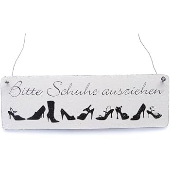 Bitte Schuhe Ausziehen Schild | Maritime Holzdekoration 10x30cm | Handgemacht In Deutschland