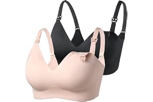 momcozy Nursing Bras for Breastfeeding, YN21 Seamless Ultra Comfort Maternity Bra, Natural Shape, Pregnancy Sleep Bralette