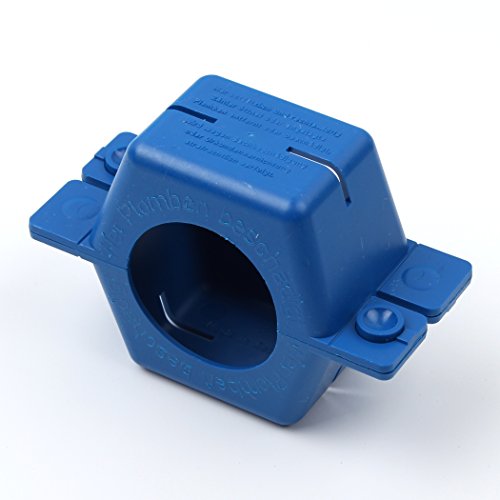 5 Stück: Plombierschelle / Plombe, Form B, zwei Halbschalen aus Kunststoff, blau, rund, für QN 2,5 - 3/4-Zoll Verschraubung, z.B. für Wasseruhren