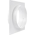 6" Inch Duct Connector Flange - Plastic Straight Pipe Flange for Heating Cooling - Inlet Outlet Ventilation System - Ducting Coupling Wall Plate - Assembly Joint Set (150mm)