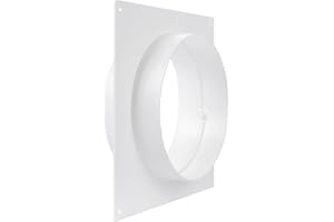 REPA MARKET 15 cm Brida de conector de conducto de 6 pulgadas, brida recta de plástico para sistema de ventilación de calefacción y refrigeración (150 mm)