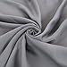 Deconovo Solid Thermal Insulated Ready Made Curtains Tape Top Blackout Curtains for Bedroom with Two Matching Tie Backs 46 x 72 Light Grey One Pair
