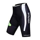 Gewicht: ca.250g ParaCity Unisex Radhose Kurz Fahrradhose mit Coolmax Sitzpolster