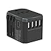 Produktbild Semoic Universale Netzteil der Reise all in One in einem weltweiten internationalen Adapter von Ladegeraet mit 5.6A Smart Power USB und 3.0A USB Typ-C fuer USA EU UK AUS Handy Tablet Laptop