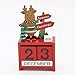 Produktbild Gaddrt Weihnachtskreatives Geschenk-hölzerner Kalender Santa Snowman Calendar Decoration 14.5x8x4cm (C)