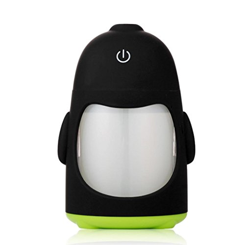Price comparison product image JACKY Home Portable Penguin Humidifier Night Light USB Humidifier Air Purifier For (Green)