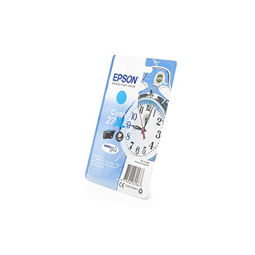 Original XL Tinte passend für Epson WorkForce WF-7610 DWF Epson 27 , 27XL , T27124010 C13T27124010 , T2712 , T271240 - Premium Drucker-Patrone - Cyan - 1.100 Seiten - 10,40 ml