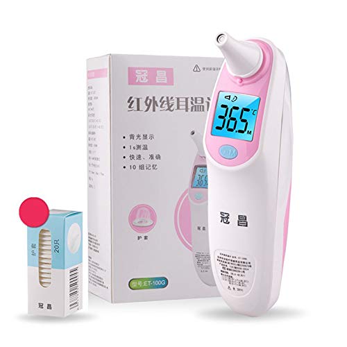 Preisvergleich Produktbild DZSF Elctronic Baby Säuglingsthermometer Digital Infrarot Kinder Stirn Ohr Fieber Temperaturmessung Körper Berührungsloses Quecksilber,Pink