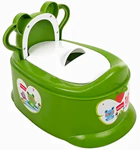 Miniature Mart Unisex Babies Potty Seat With stylish colors and eye-catching cartoon theme design | Western Style Toilet for kids with upper closing lid | Convenient & Easy Cleaning | Age 1 2 3 Years