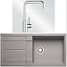 Produktbild Packs Spüle + Armatur Blanco – 520032 Pack Spüle 1 Behälter BLANCOMETRA XL 6S alumetallic + Armatur Mili chrom