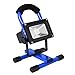 Produktbild SAILUN 10W Kaltweiß Blau LED Mit Akku Baustrahler Fluter Handlampen Flutlicht Arbeitsleuchte Tragbar wiederaufladbare Fluter IP65 (10W Kaltweiß )