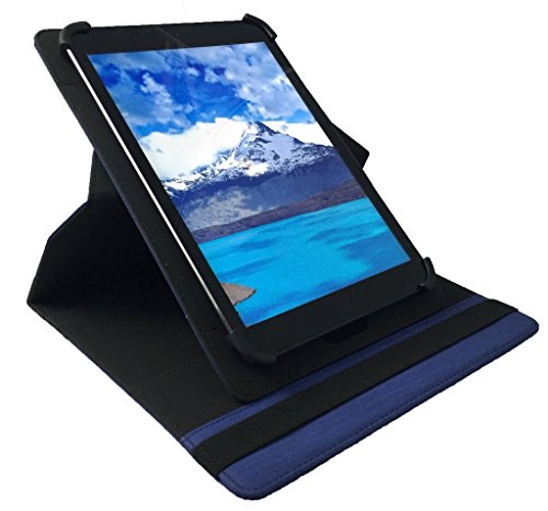 Samsung Galaxy Tab S2 8 0 Inch Wi-Fi SM-T719 Tablet Blau mit Schwarzer Trimmen Universal 360 Grad Wallet Schutzh  lle Folio mit Kartensteckpl  tzen   