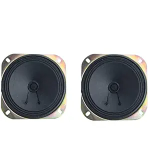 Electronil 2 PCS 4 Inches 8 ohms 35 Watts Flat Curve Center Channel Speaker for Home Theatre Boards