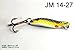 Produktbild Akuna JM 14, 38 mm handbemalt Holografische Mini Casting Löffel für Bass Pike Forellen und ideal für Eisfischen auch, Chartreuse Shad, zwei von einer Farbe
