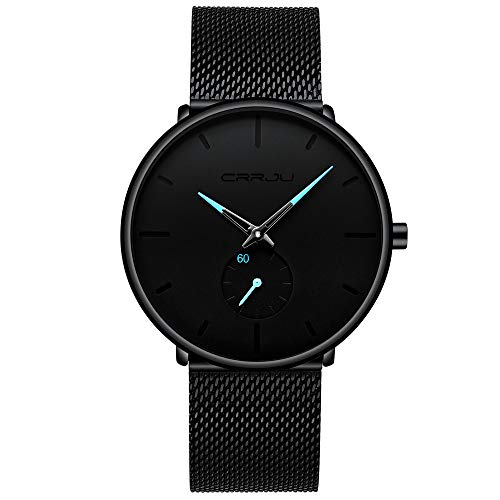 Relojes para hombre, reloj ultradelgado, minimalista, de lujo, reloj de pulsera para hombres de negocios, vestido casual, resistente al agua, reloj de cuarzo para hombre con