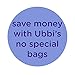 Ubbi Nappy Disposal Bin, No Special Refills Required, Steel Ordor Locking Nappy Bin, Red