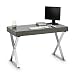 Produktbild Galdem Schreibtisch Computertisch Arbeitstisch Bürotisch PC-Tisch Grau Hochglanz 76 x 120 x 55 cm