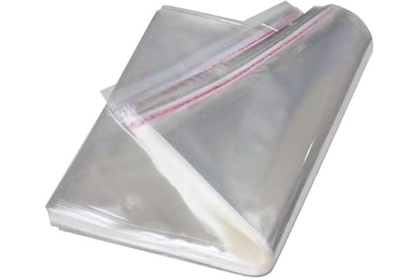 Securement Plastic Transparent Poly Bags For Packing Saree Cloth Sealable Used For Saree Packing, Shirts Packing,Bopp Poly Bags Self Adhesive (100, 14x18)