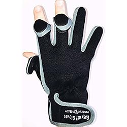 Guantes con Velcro Neopreno Especialista (Puntas de Dedos se Pliegan hacia Atrás) Guantes con Velcro de Easy Off - Ideales para Tiro , Pesca, Jardinería , Fotografía y Uniforme de Trabajo en General (Medio EU 9)
