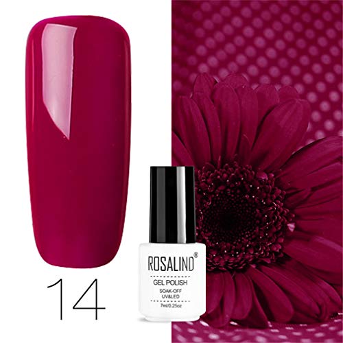 ROSALIND esmaltes semipermanentes kit uñas de gel kit uñas de gel kit uñas semipermanentes manicura 7ML