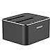 Price comparison product image Hard Drive Docking Station, FIDECO Aluminum USB 3.0 to SATA External Dual Bay Dock with Offline Clone Function for 2.5 / 3.5 Inch HDD and SSD up to 2x 10TB (Black)