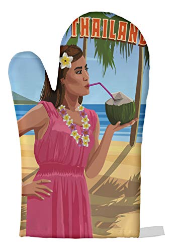 Preisvergleich Produktbild LEotiE SINCE 2004 Ofen Topf Handschuh Urlaub Reisebüro Ich Liebe Thailand Bedruckt
