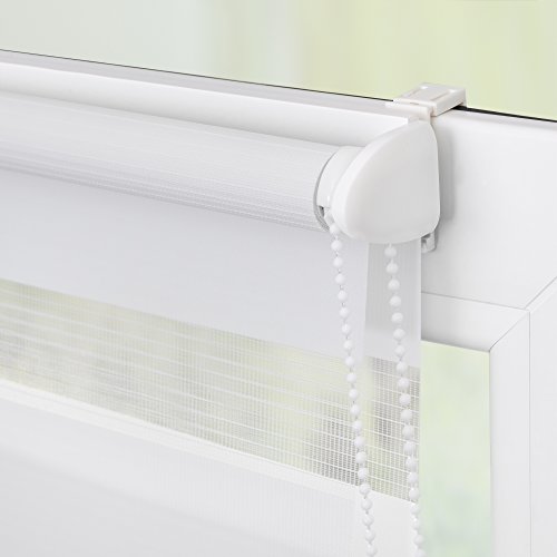 Lichtblick KDR.080.150.02 Duo-Rollo Klemmfix, ohne Bohren – Weiß 80 cm x 150 cm (B x L) - 5
