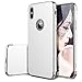 Produktbild VemMore kompatibel mit iPhone X Hülle Hard Case Handyhülle 360 Full Body Protection Hardcase Ultra Slim Dünn [3 in 1] Bumper Schutz Schutzhülle Anti-Kratzer Protective Stoßfest PC Cover - Silber