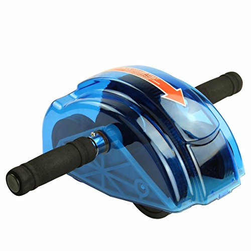 Carnegie AB Deluxe - Ab Slider Wheel + Kniepolster, Bauchtrainer mit Federmechanismus für höheren Kraftaufwand und Sicherheit