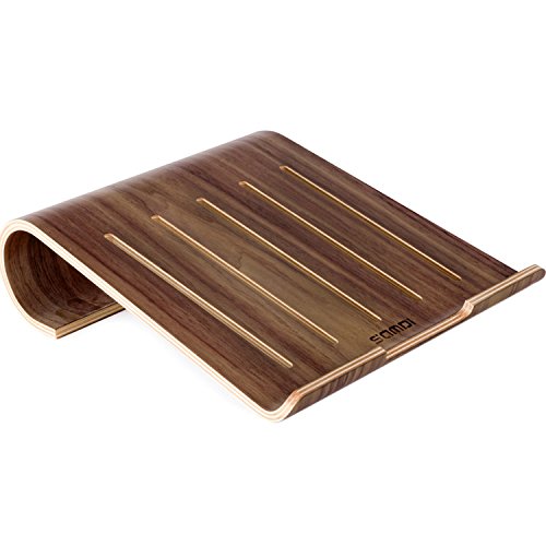 First2savvv MT-BJPB-01 Universelle Notebookständer Elegante Laptop Halter Holz Laptop Kühlung Cooling Stand Haltewinkel Sockel für MacBook Air / Pro Retina PC Notebook