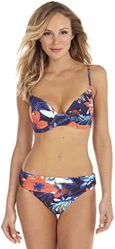 Seaspray Frida Navy Blue Control Floral Wired Molded Bikini 10-1163 16 UK C Cup