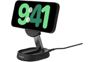 Belkin BoostCharge Pro induktive Ladestation 15W, Qi2-Ladegerät, kabelloses Ladegerät, kompatibel mit MagSafe, kabelloses Qi2-Ladestation für Apple iPhone 16/15/14/13/12, AirPods Pro – Schwarz