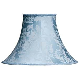 Lamp Shade In Small Pale Blue Colour With Jacquard Flock Shade: Amazon