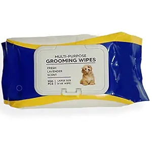 Tikora International Pet Wet Wipes for Dogs, Puppy & Pet | Pack of 100 Wet Wipes | Puppy Cleaning Wipes (Pack of 1)