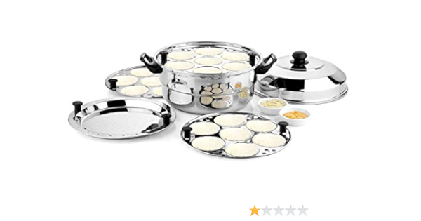 buy steel 21 idli with steamer plate online at low prices in india amazon in buy steel 21 idli with steamer plate
