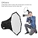 Produktbild Lorenlli 30 cm Universal Flash Light Softbox Octagon Tragbarer Diffusor für Kamera-Blitzlicht-Foto-Studio-Fotografie