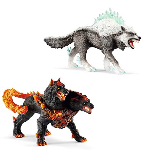 Preisvergleich Produktbild Eldrador Schleich 42451 Höllenhund + 42452 Schneewolf