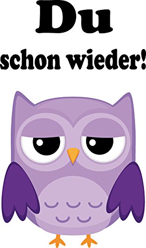 WC Aufkleber – Du schon wieder!- Eule Toilettendeckel A046 - 2
