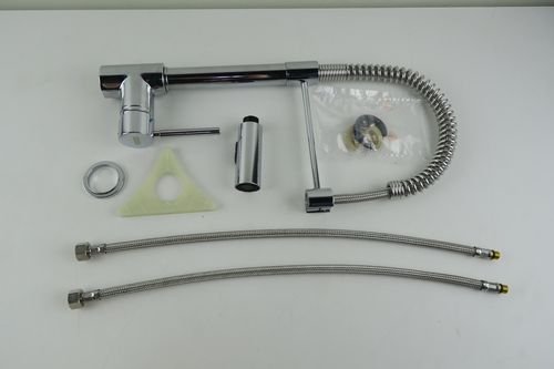 Franke Coxy Küchenarmatur Hochdruckarmatur Einhebelmischer massive Edelstahlgehäuse flexibler Auslauf mit Brausefunktion, hartverchromt, 115.0185.417 - 3