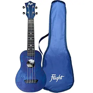 Flight Designer Series TUS35 4 Strings Soprano Ukulele, with Gig Bag, (Dark blue)