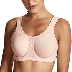 SYROKAN Sujetador Deportivo de Alto Impacto con Aros y Almohadillas Extraíbles para Mujer Beige - A269 ES:110E (EU 95E)
