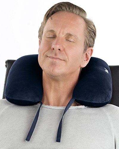 daydream: patentiertes 3-in-1 Nackenkissen mit Mikroperlen, dunkelblau - 3